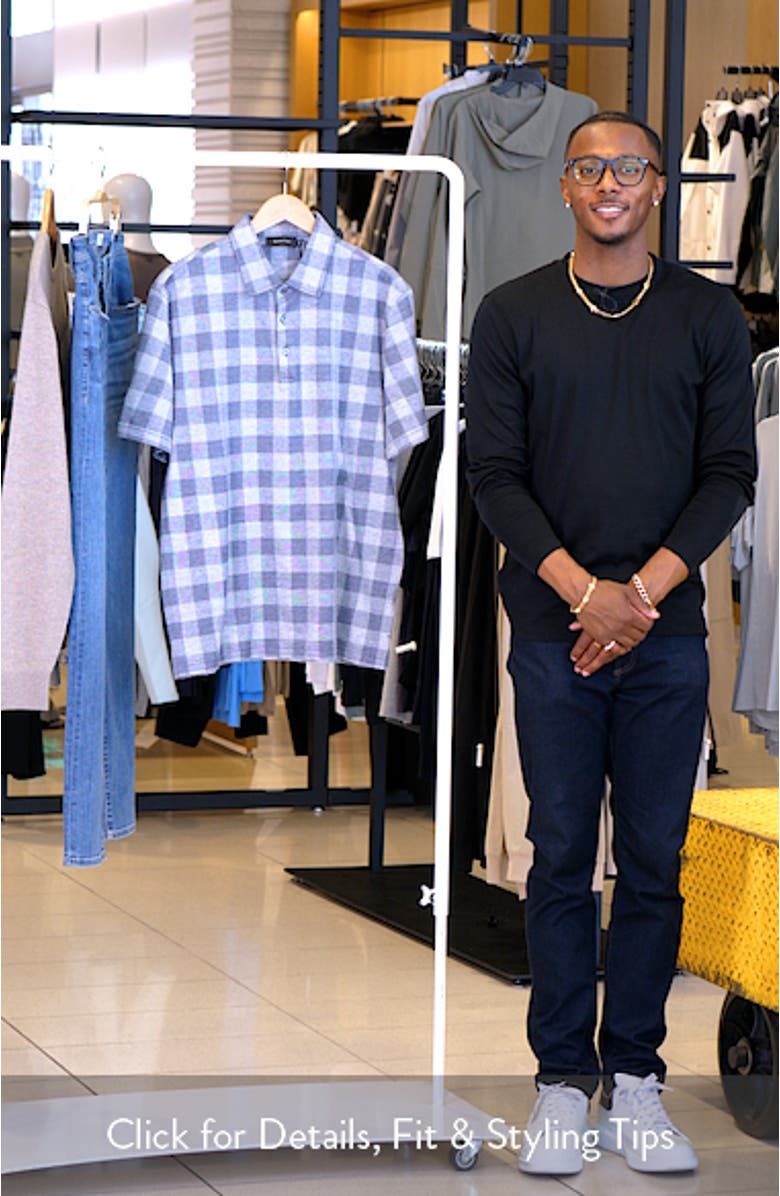 Plaid Short Sleeve Cotton Polo, sales video thumbnail