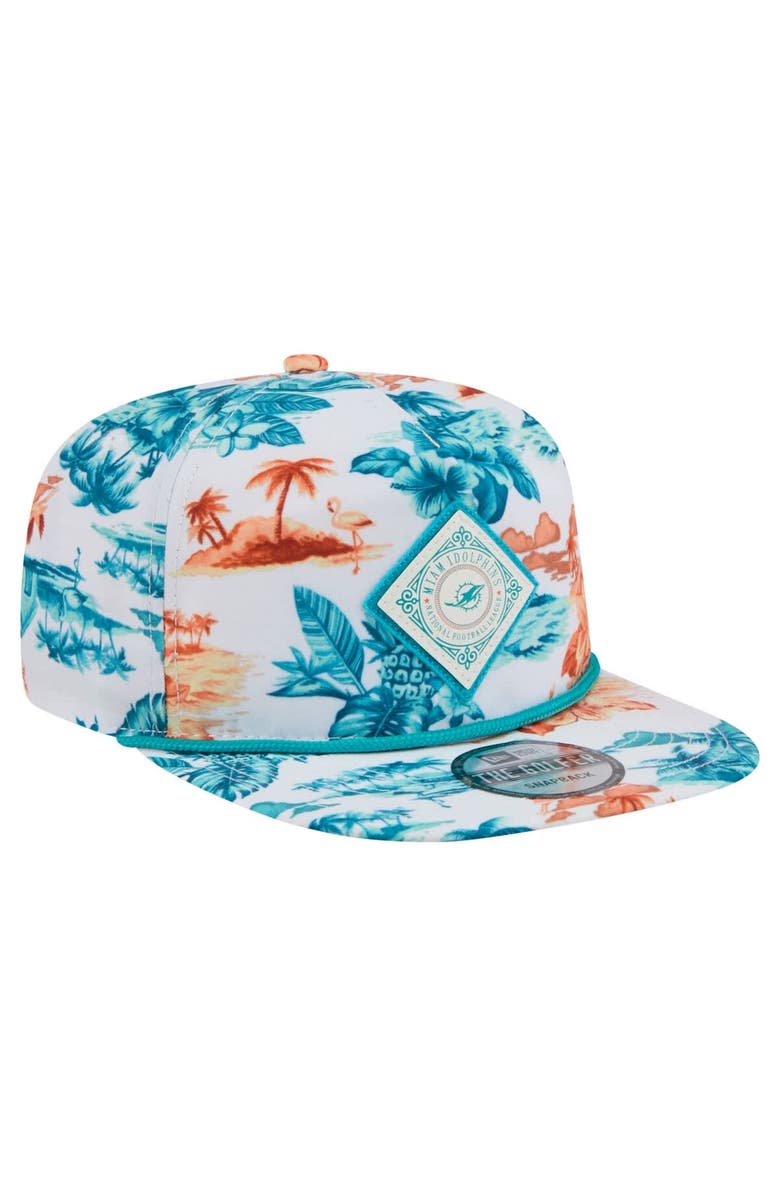 New Era Men's New Era  White Miami Dolphins Adventure Golfer Snapback Hat, Alternate, color, 