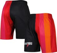Mitchell & Ness Men's Mitchell & Ness Black Miami Heat Hardwood Classics 2005 Split Swingman Shorts