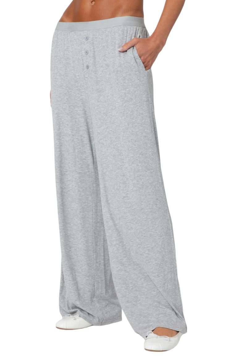 Heather Mélange Lounge Pants, Alternate, color, GRAY-MELANGE