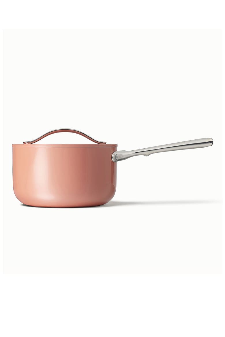 Nonstick Ceramic 3-Quart Sauce Pan with Lid, Alternate, color, PERRACOTTA