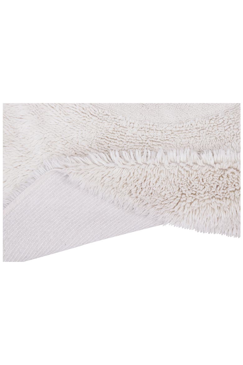 Woolable Arctic Circle Round Washable Wool Rug, Alternate, color, SHEEP WHITE