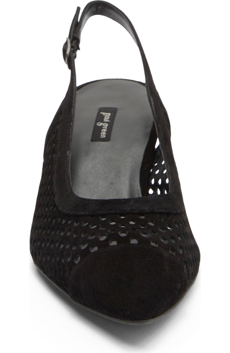 Paul Green Derby Slingback Pump, Alternate, color, Black Suede