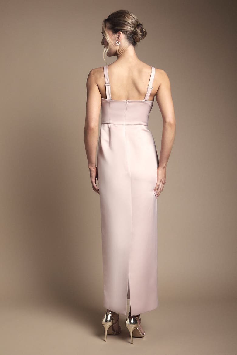 nordstrom blush bridesmaid dress Coast Women's Scallop Detail Twill Column Bridesmaid Dress in Blush