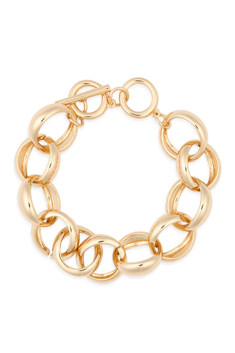 Linked Line Bracelet, Main, color, GOLD