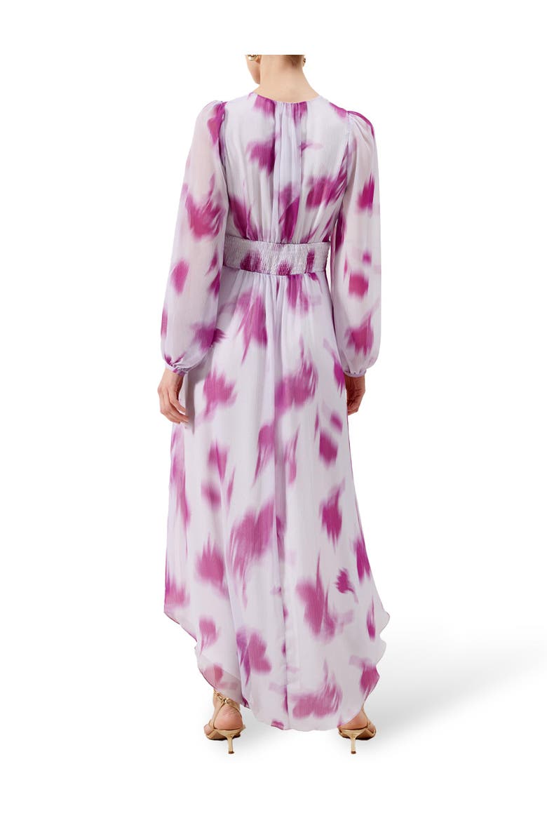 Ro&Zo Anya Blurred Floral Smock Waist Dress, Alternate, color, 