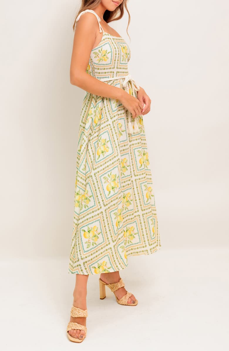 FLYING TOMATO Print Maxi Dress, Alternate, color, Ivory