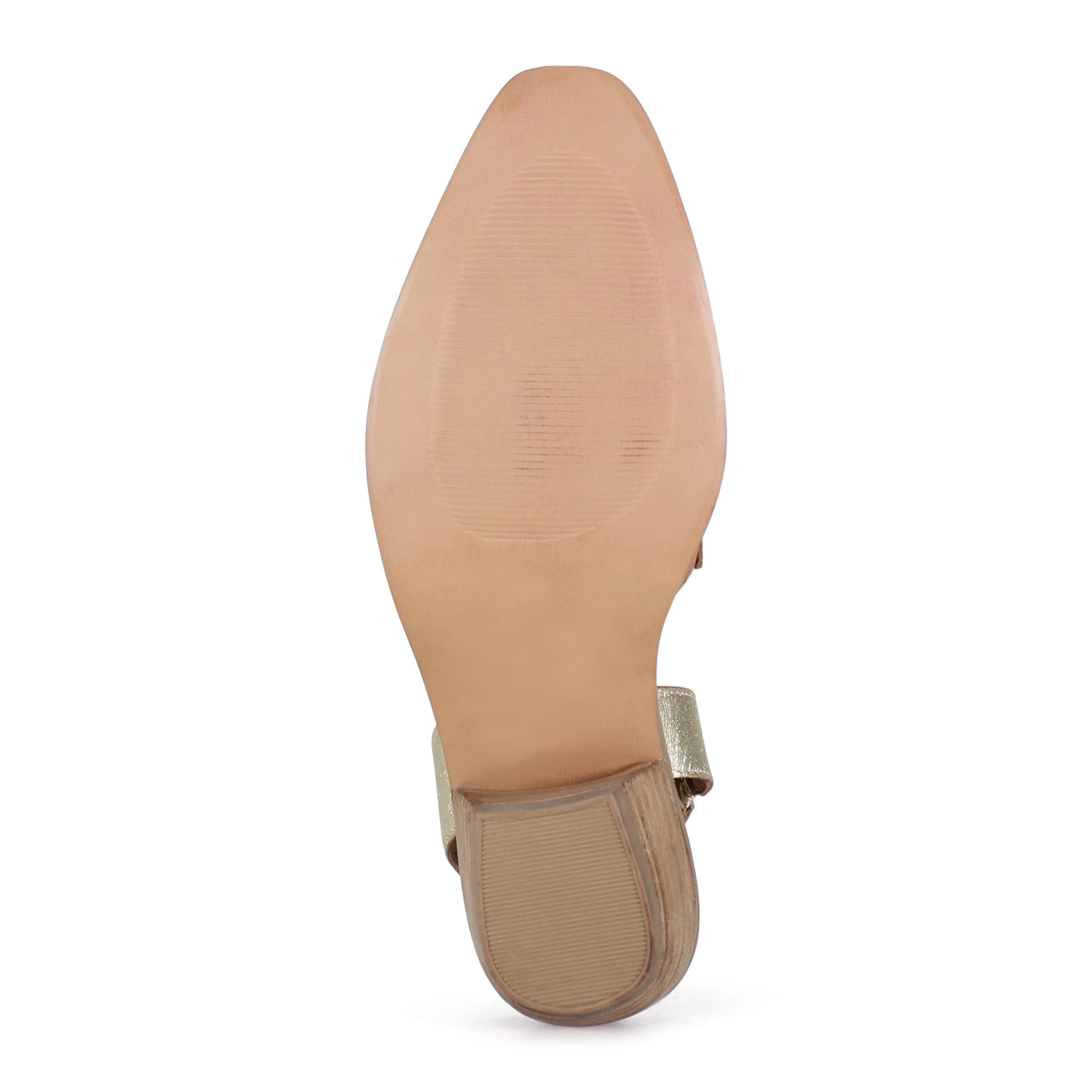 PRI ORITY Leather Sling Back Western Shoe, Alternate, color, Tan/Gold