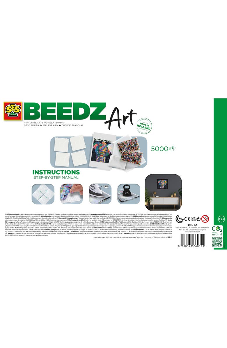 SES Creative Beedz Art Elephant Fantasy Iron on Beads Set, Alternate, color, Multicolored