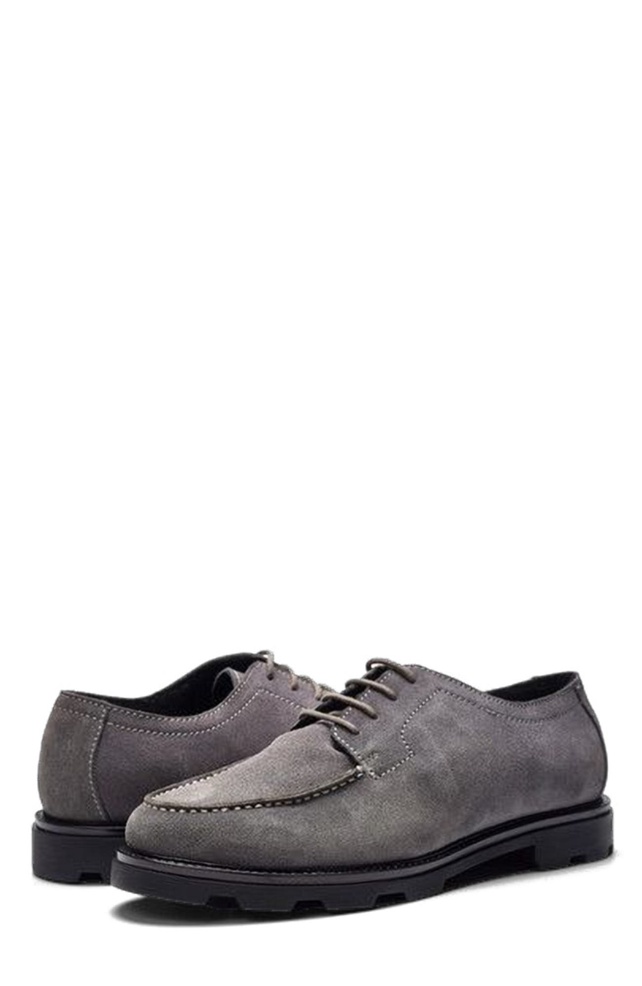 A. Veer Dalton Moc Derby, Alternate, color, Grey Leather