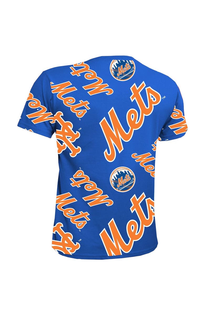 STITCHES Youth Stitches Royal New York Mets Allover Team T-Shirt, Alternate, color, Royal