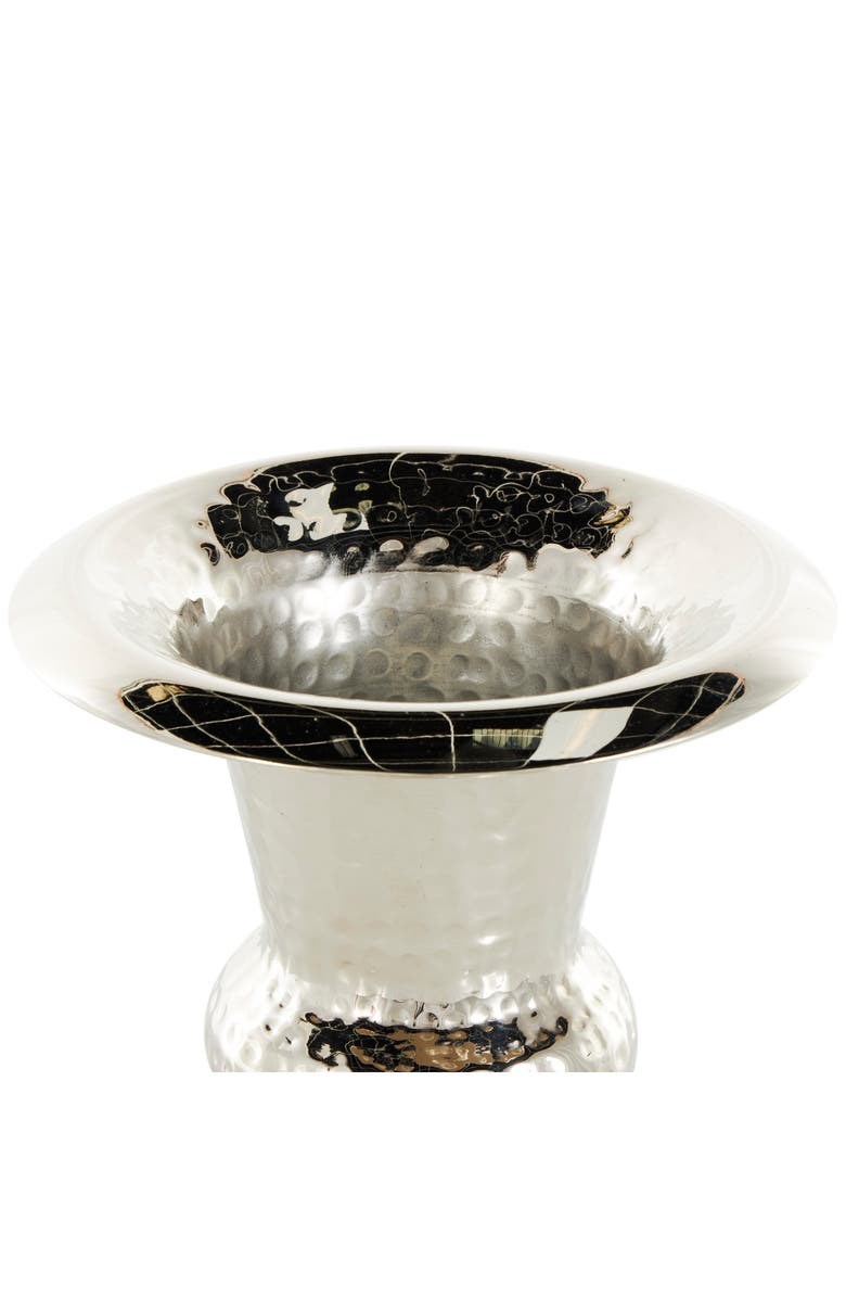 VIVIAN LUNE HOME Textured Metal Vase, Alternate, color, Silver