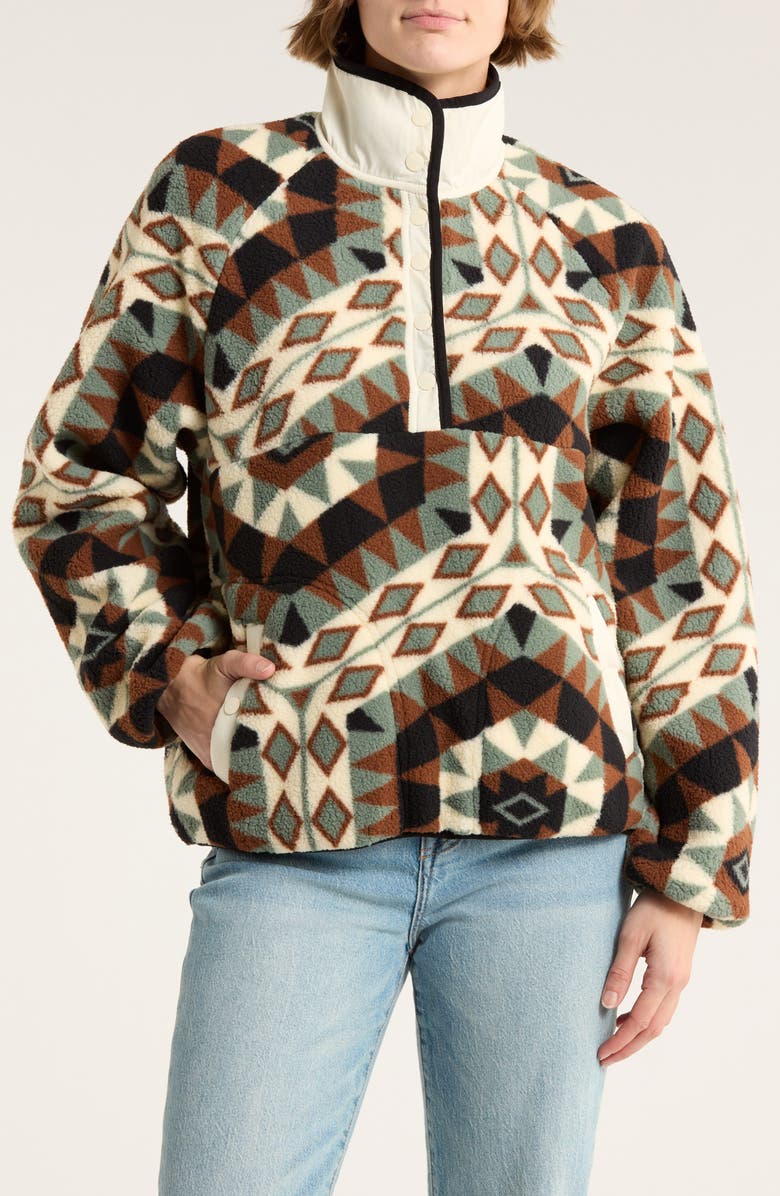 Wrangler Western Print Pullover, Main, color, Green/Black