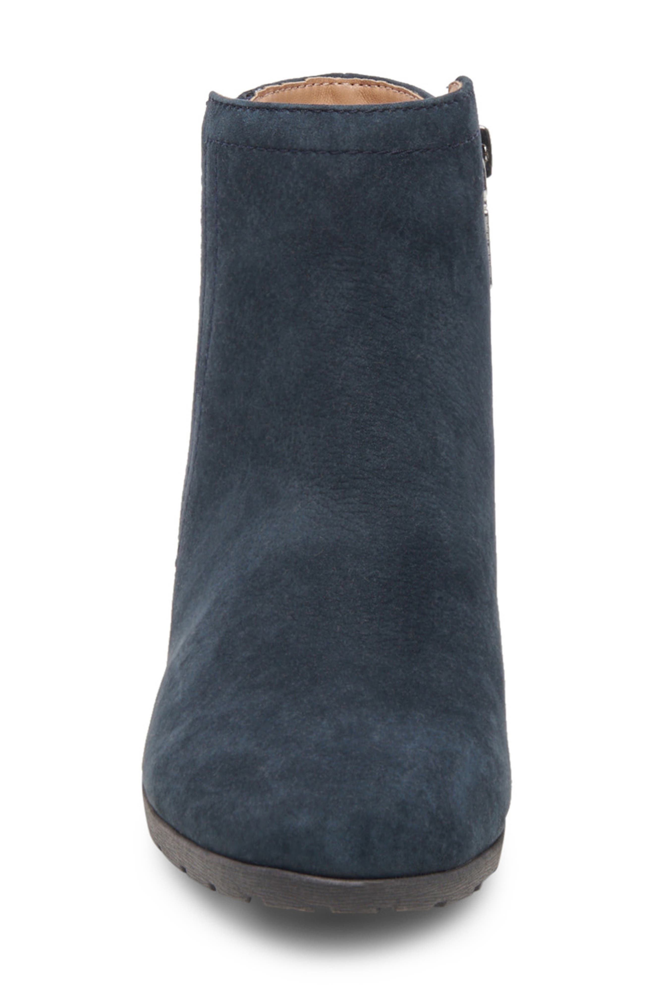 Valli Waterproof Suede Bootie (Nordstrom Exclusive), Alternate, color, NAVY NUBUCK