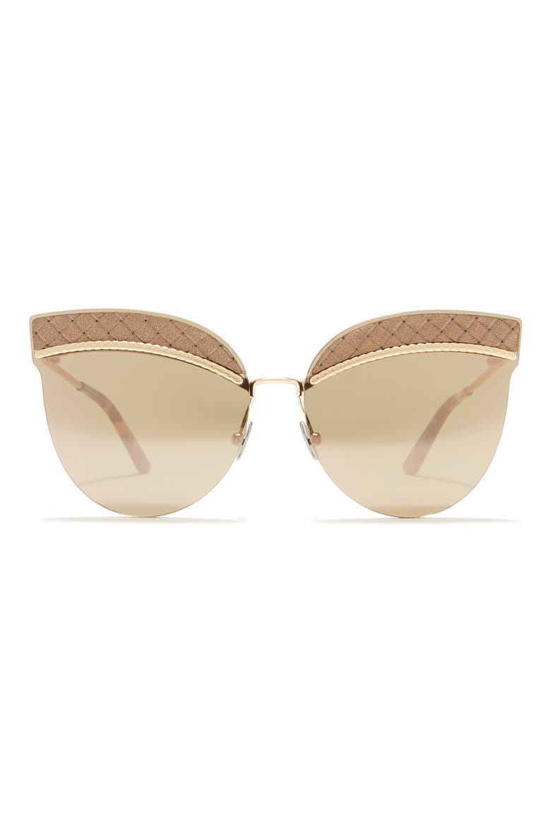 64mm Cat Eye Sunglasses, Main, color, CALVADOS SEMIMATTE ROSE GOLD
