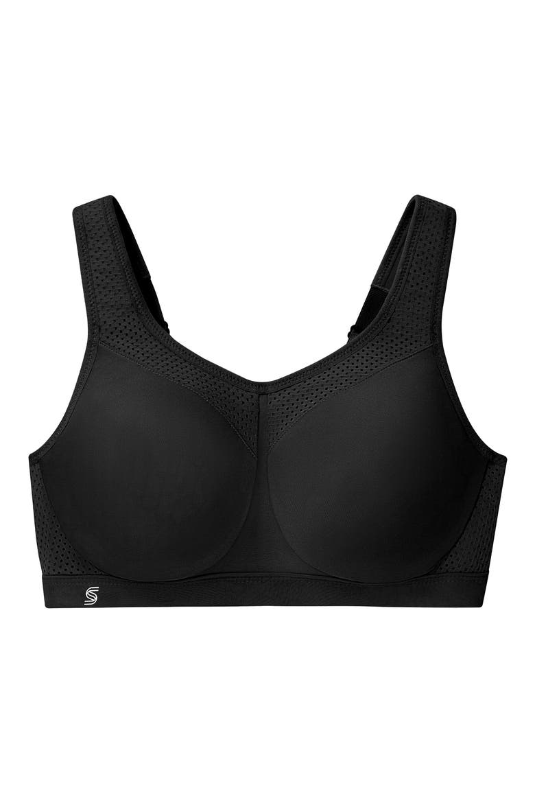 High Impact Seamless Underwire Sports Bra, Alternate, color, BLACK