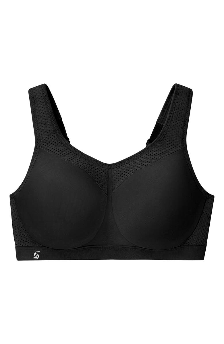 Glamorise High Impact Seamless Underwire Sports Bra, Alternate, color, Black Sport
