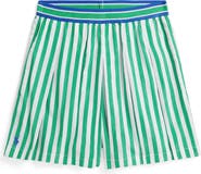 Polo Ralph Lauren Kids' Stripe Cotton Poplin Shorts (Big Kid