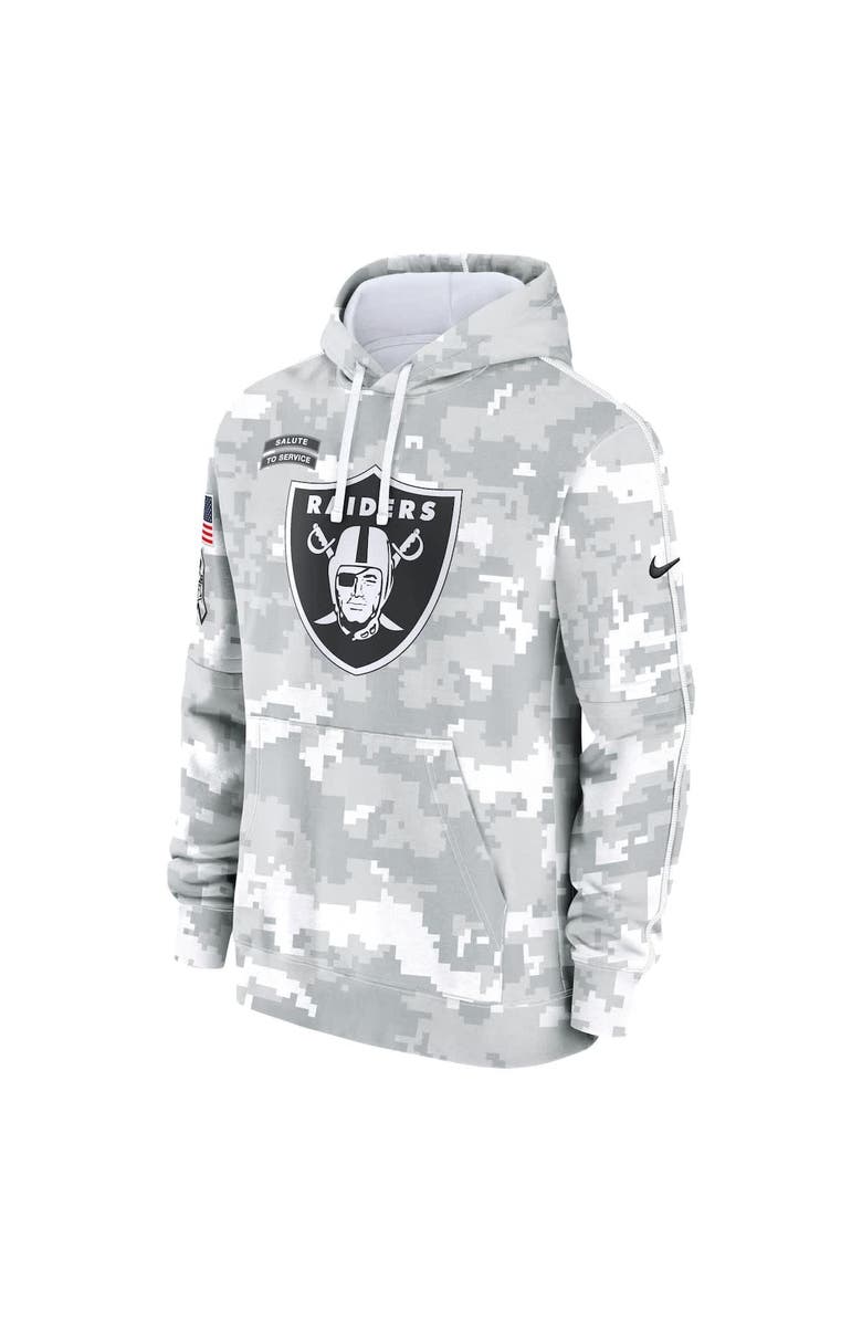 Nike Men's Nike Arctic Camo Las Vegas Raiders 2024 Salute to Service Club Fleece Pullover Hoodie, Alternate, color, 