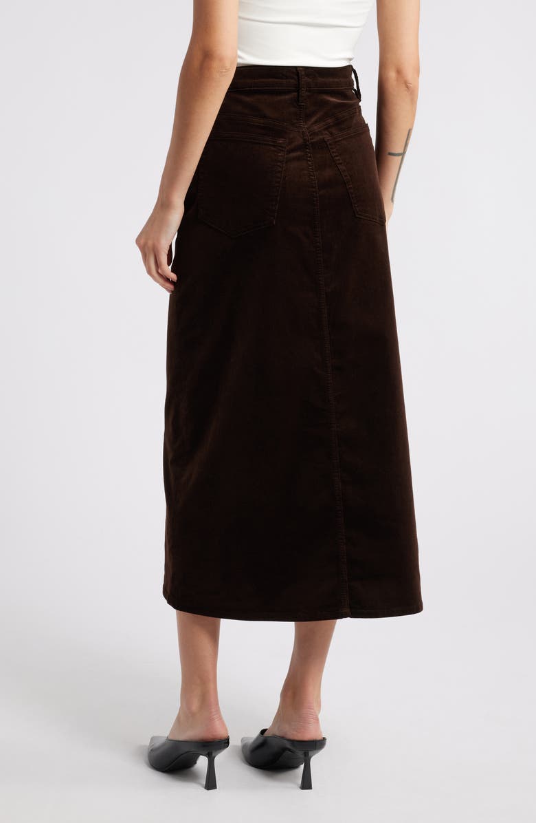 FRAME The Corduroy Front Slit Skirt, Alternate, color,