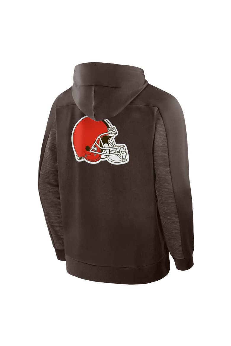 Men's Fanatics Brown Cleveland Browns Checkdown Pass Full-Zip Hoodie, Alternate, color, Brown