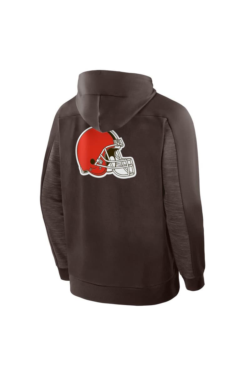 FANATICS Men's Fanatics Brown Cleveland Browns Checkdown Pass Full-Zip Hoodie, Alternate, color, Brown