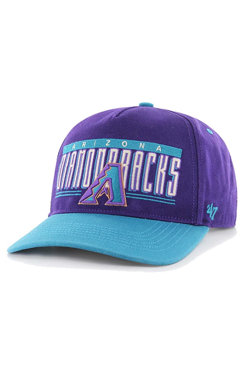 '47 Men's '47 Purple Arizona Diamondbacks Double Headed Baseline Hitch Adjustable Hat, Main, color,