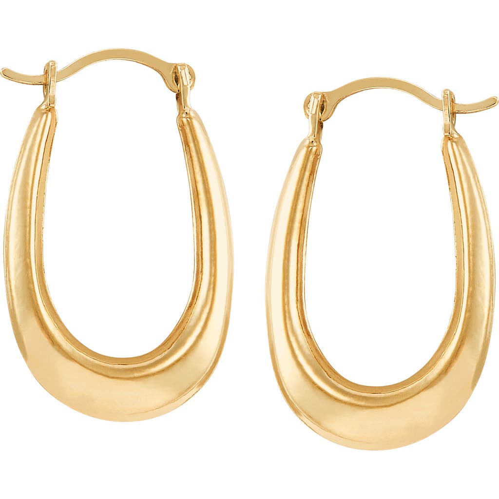 Frankie & Zoe 5mm Oval Hoop Earrings In Gold