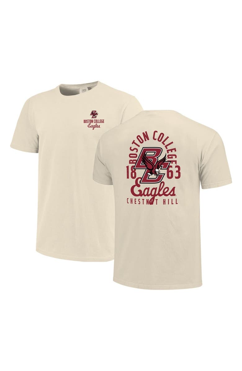IMAGE ONE Men's Cream Boston College Eagles Comfort Colors Mascot Overlay T-Shirt, Main, color, Cream