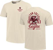 IMAGE ONE Men's Cream Boston College Eagles Comfort Colors Mascot Overlay T-Shirt