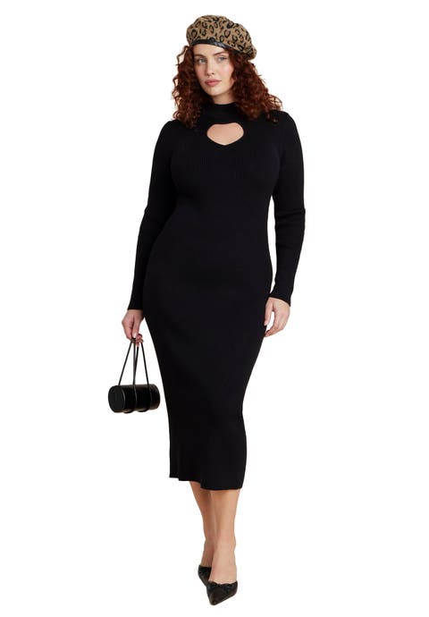 Heart Cutout Midi Dress (Plus)