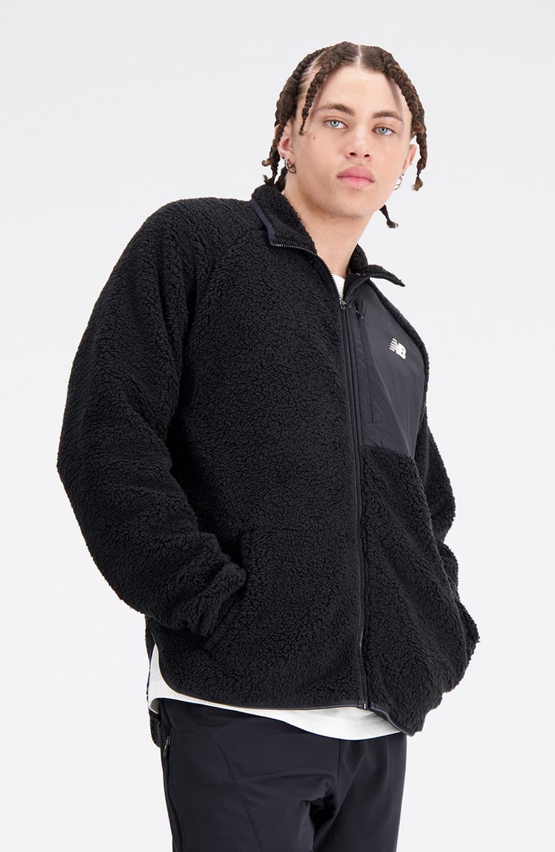 New Balance Q Speed Faux Shearling Jacket, Alternate, color,