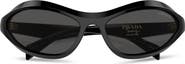 Prada 63mm Oversize Oval Sunglasses