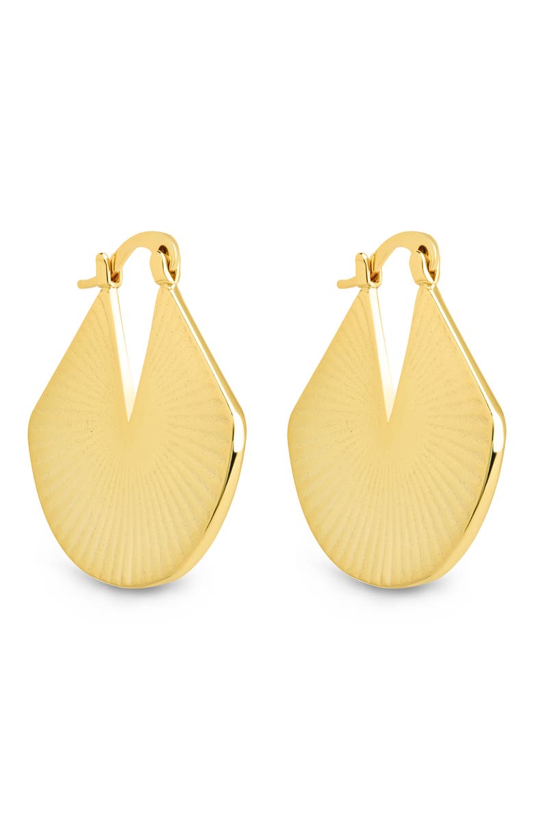 Sterling Forever Francesca Rib Fan Drop Earrings, Main, color, 