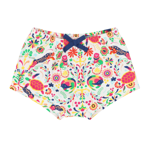 Mixed Up Clothing Suave Baby Tee And Bloomer Shorts Set In Animal Arabesque