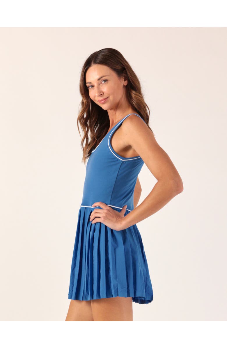 GLYDER Point Dress, Alternate, color, Sapphire Coast