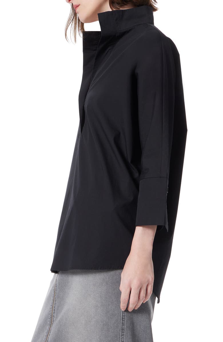DO by Dee Ocleppo Three-Quarter Sleeve Popover Top, Alternate, color, Black