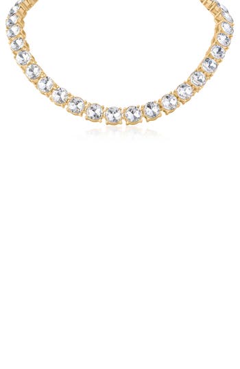 Jardin Extra Large Glam Tennis Necklace In Gold