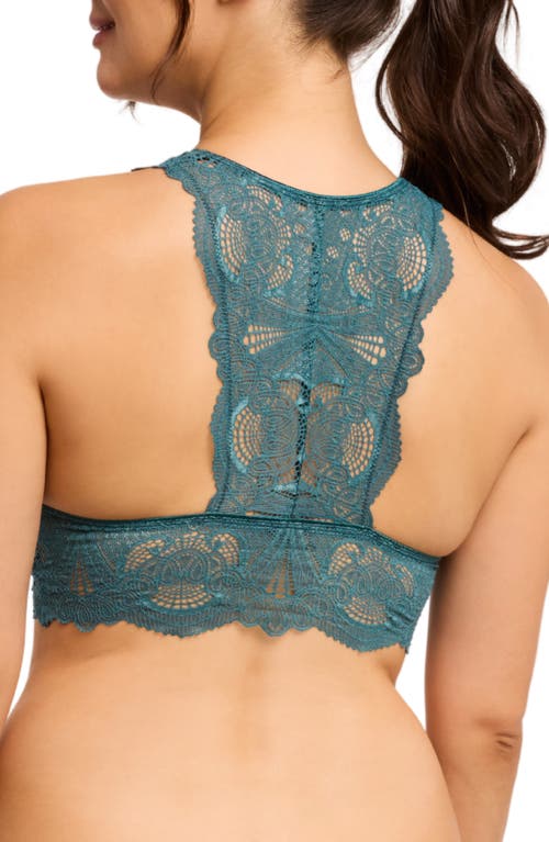 Fleur't Belle Époque Lace T-back Bralette In Green