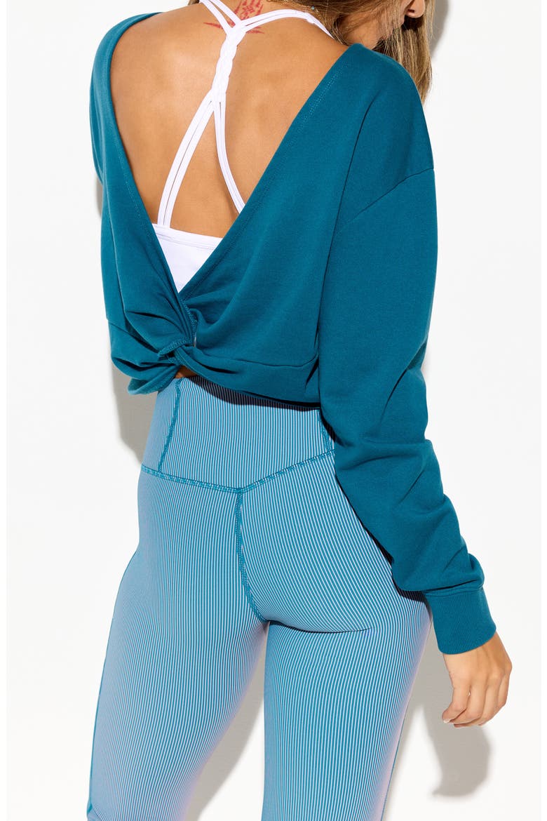 Mystic Multifit Cotton Blend Sweatshirt, Alternate, color, BLUE LAGOON
