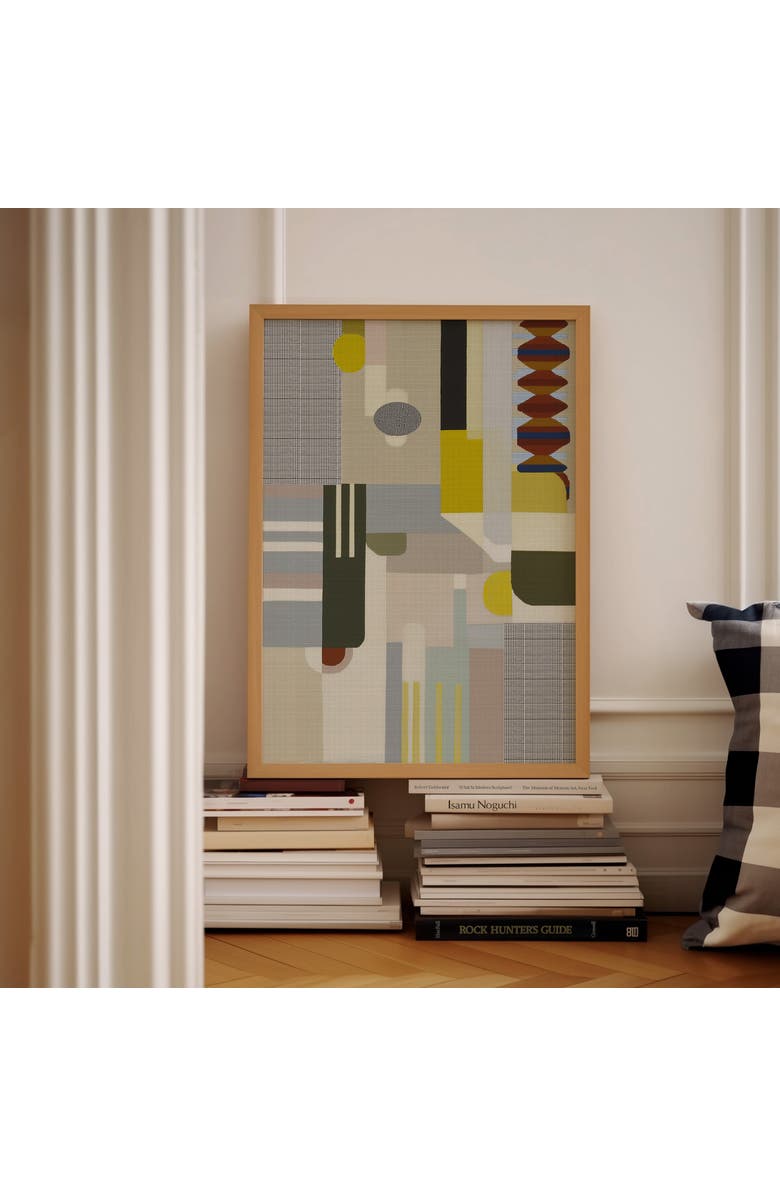 Forma Art Studio Woven Perspectives No. 16 Geometric Abstract Art Print, Alternate, color, Natural Oak Frame