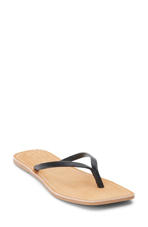 BEACH BY MATISSE Bungalow Flip Flop in Black Lizard