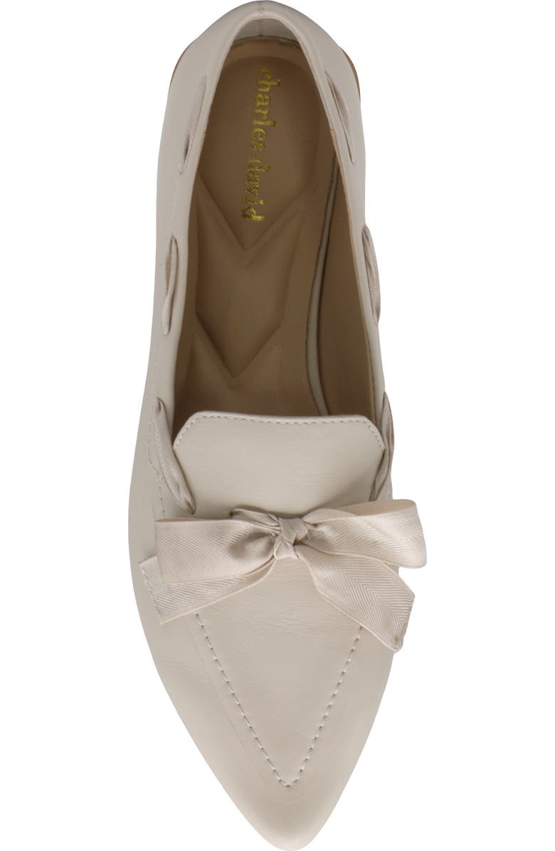 Charles David Izzi Pointed Toe Flat, Alternate, color, Ivory