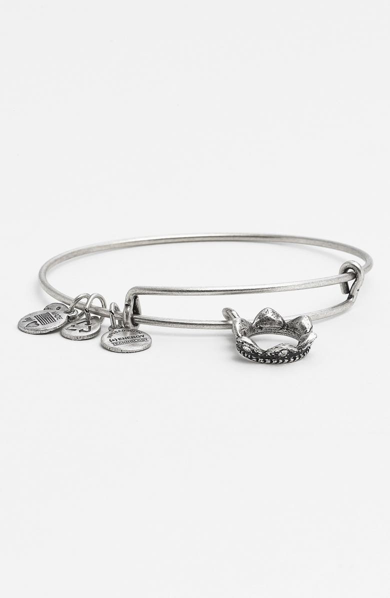 Alex and Ani 'Queen's Crown' Expandable Wire Bangle, Alternate, color, 