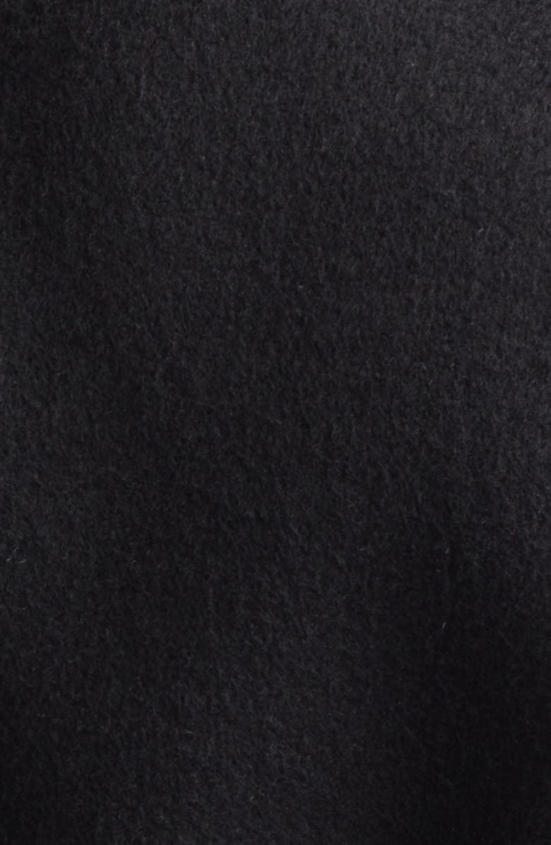 McQueen Long Cashmere & Wool Corset Coat, Alternate, color, Black