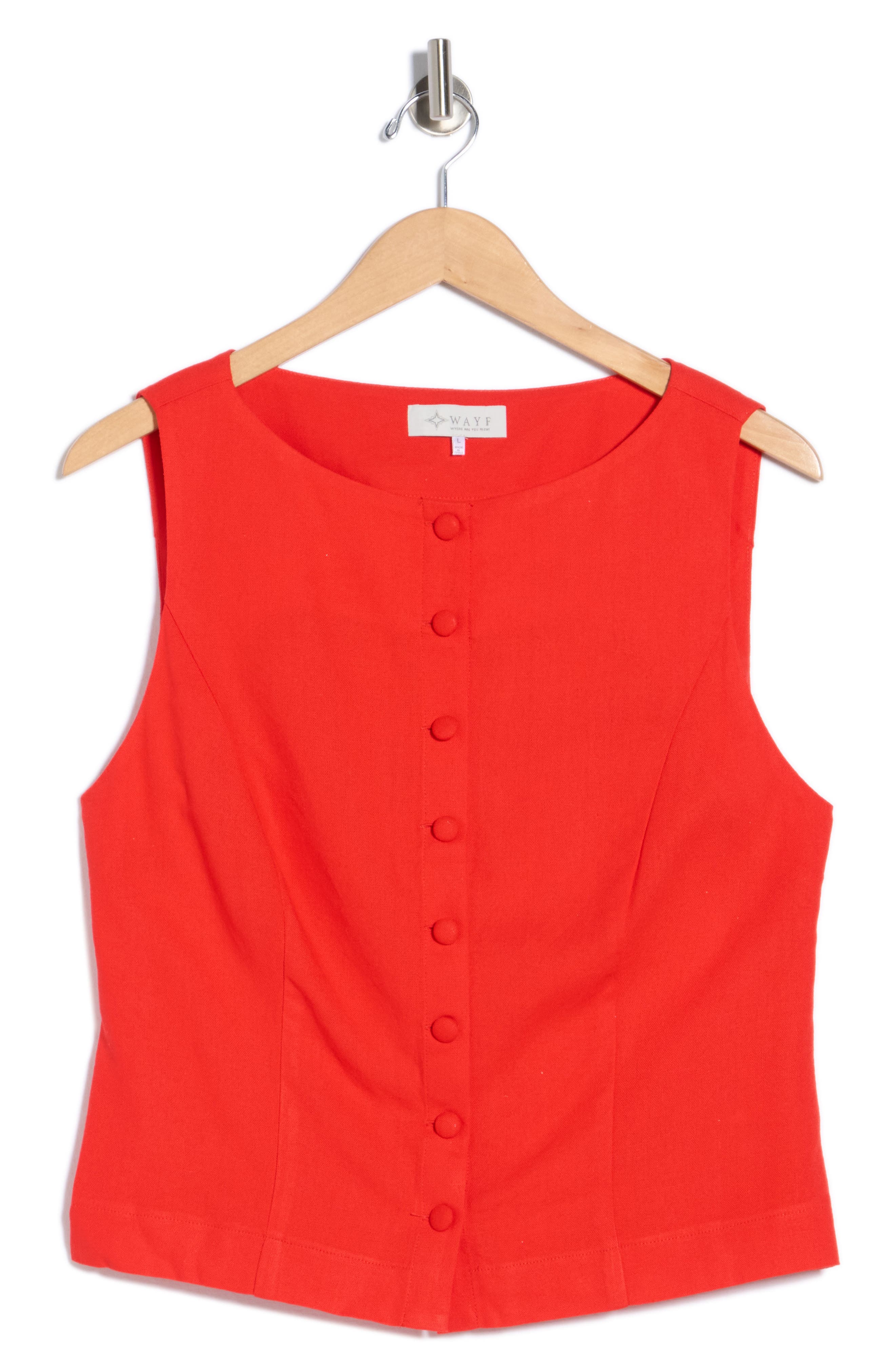 WAYF Linen Blend Vest Top