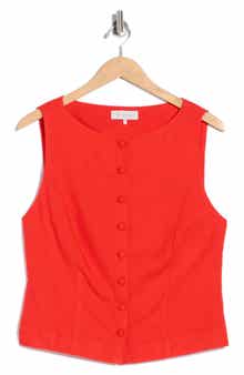 WAYF Linen Blend Vest Top