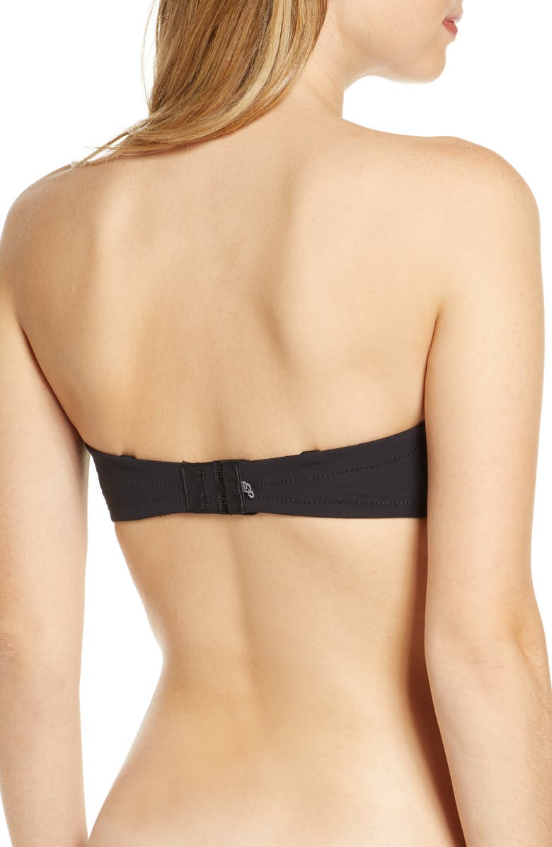 Simone Perele Caresse Strapless Underwire Bra, Alternate, color, Black
