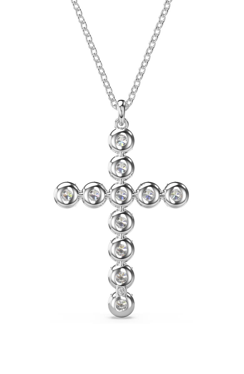 Swarovski Insigne Cross Pendant Necklace, Alternate, color, Silver