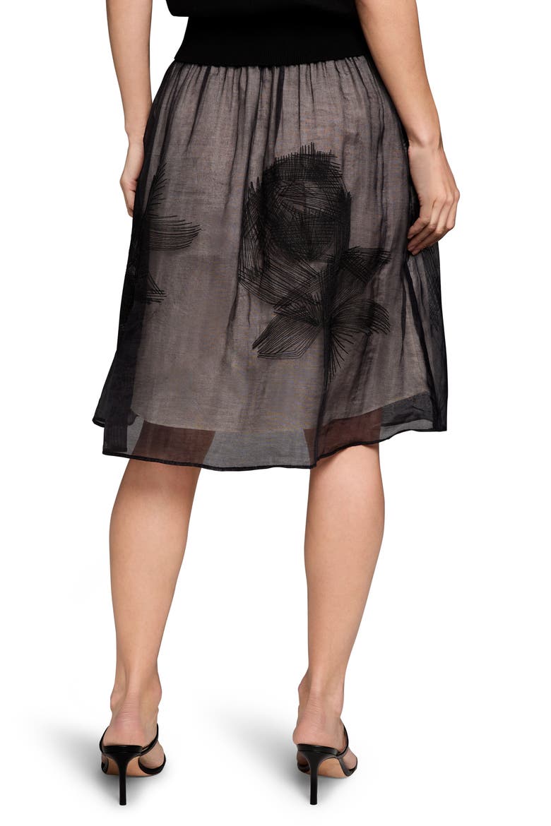Embroidered Mesh Skirt, Alternate, color, BLACK MULTI